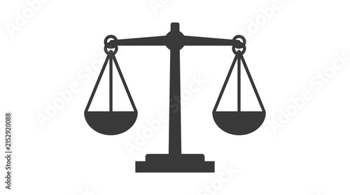 Photography Scales of Justice Flat Vector Icon Isolated on Transparent Background