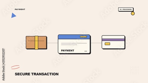 Online Shopping Secure Payment Checkout Animation