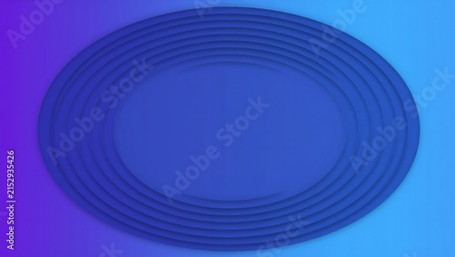 Abstract blue background with layered concentric oval shapes and soft lighting
