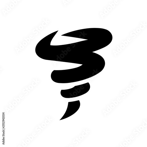Minimalist tornado storm vector icon
