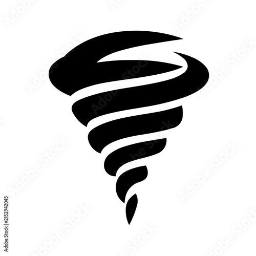 Minimalist tornado storm vector icon