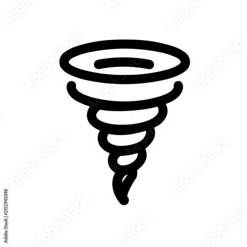 Minimalist tornado storm vector icon