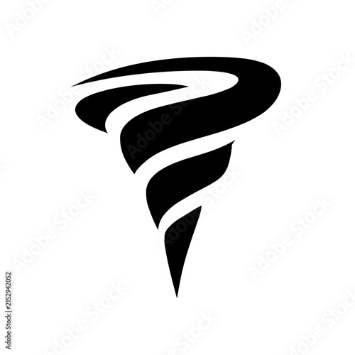 Minimalist tornado storm vector icon