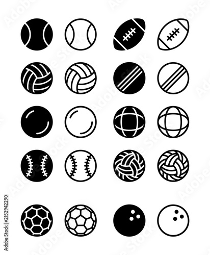 Sports Ball And Athletic Equipment Silhouette Icon Collection