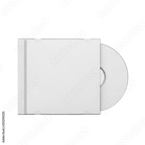 Obraz na płótnie Blank white cd or dvd case with disc isolated on transparent background