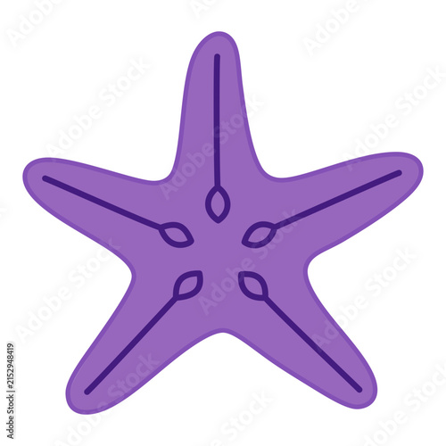 Illustration of a Purple Star on a White Background