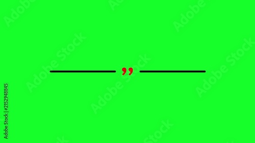  animated Horizontal Line Animation With Animated Quotation Marks in 4k animation with alpha channel Quote Reveal Testimonial Template Background Clean Divider Lines on transparent background