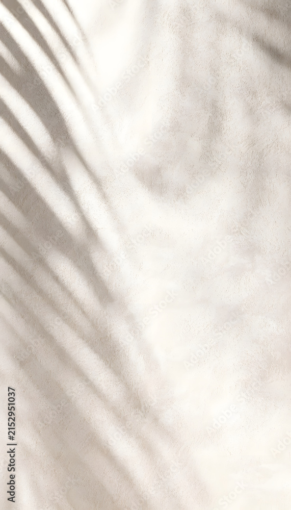 Naklejka premium white background with shadow of leaves
