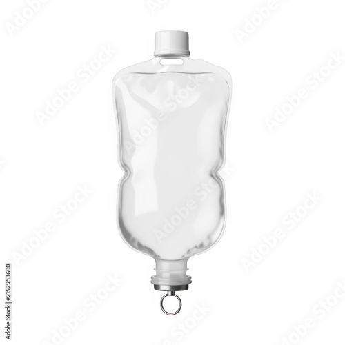 Empty plastic water bottle with spout