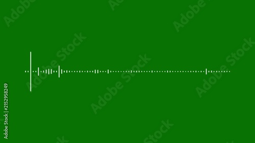 Music sound wave visualization with dynamic audio waveform spectrum on green screen digital equalizer rhythm bars podcast and streaming visualizer, modern voice recording effect in. 4K