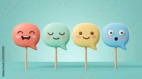 Evaluate emotions during medical treatment and healthcare using feedback speech bubble icons.