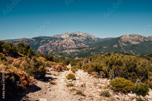 Exploring the impressive mountains when hiking in Corsica