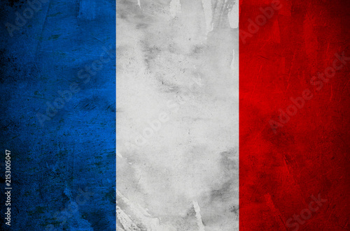 Grunge flag of France background