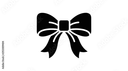 Black Bow Vector Icon