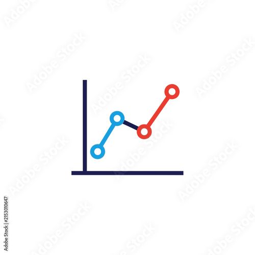 A simple line graph showing upward growth on a white background