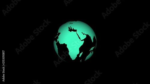 Digital globe made of small dots on white background technology and data visualization concept dot pattern. 4k animation.