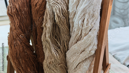 Handwoven fabric cotton yarn featuring dye from natural 