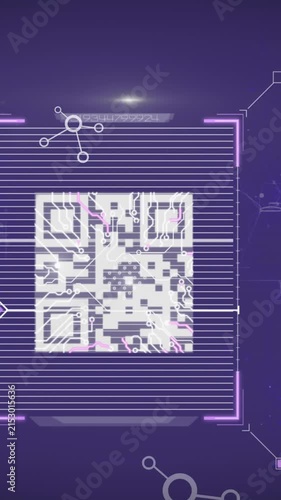 This video showcases a digital interface concept that uses a qr code to process data