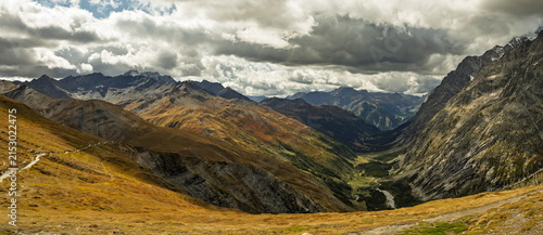 Grand Col Ferret, Italy/Switzerland - 15.05.2026: Dramatic Mountain Landscape from Grand Col Ferret
