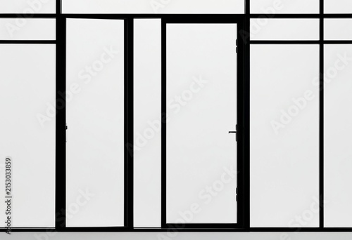Minimalist Black Window Grid with White Space for Design Mockups
