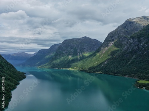 Photography lake and mountains