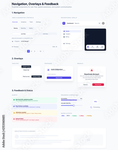 UI Kit - Navigation, Overlays & Feedback