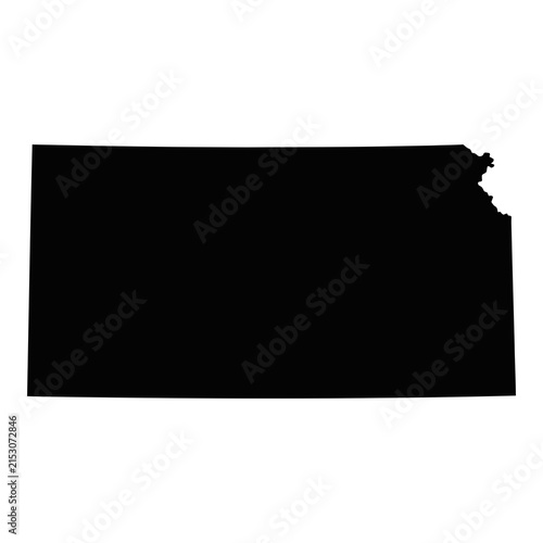 Kansas state map outline silhouette