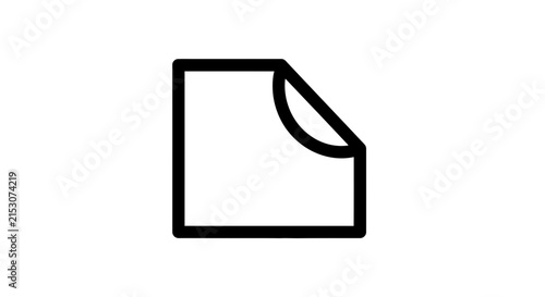Blank Document Icon, Paper Page Symbol, Copy Space