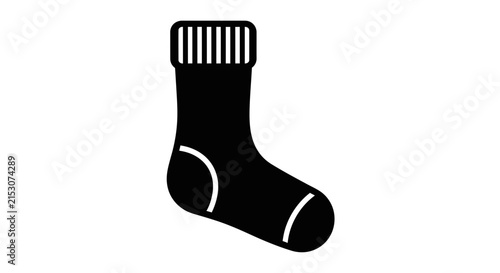 Black Sock Icon Silhouette