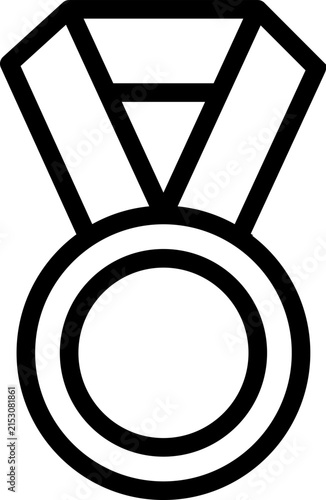 Canvas Print Minimalist black and white laurel wreath award icon for victory and achievement