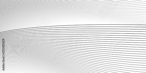 фотографія Elegant abstract design featuring monochrome wavy fine lines intertwined against a white background