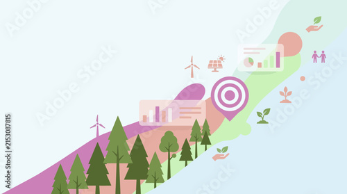 Corporate Sustainability Strategy with ESG Goals and Forest Growth