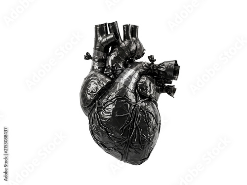 Black Garbage Bag Heart