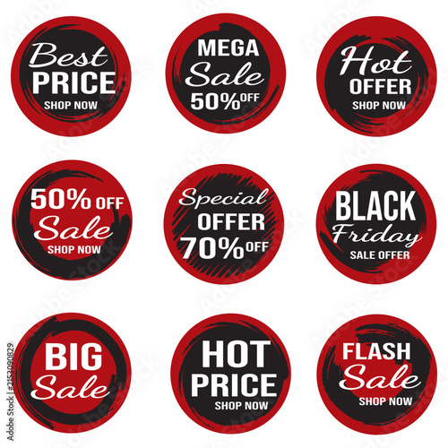 set of discount labels