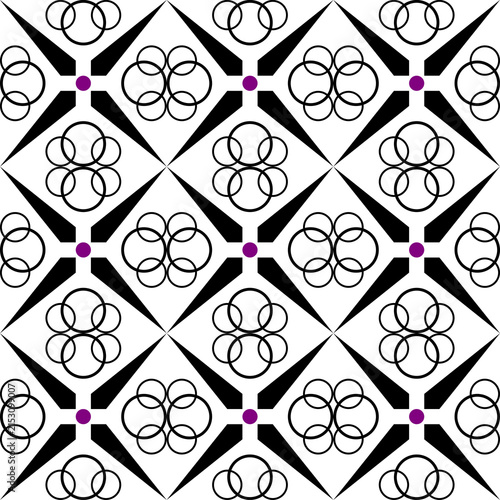 Seamless Abstract Geometric Art Deco Style Pattern Background