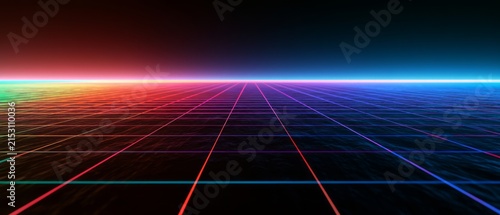 Futuristic Holographic Grid Background