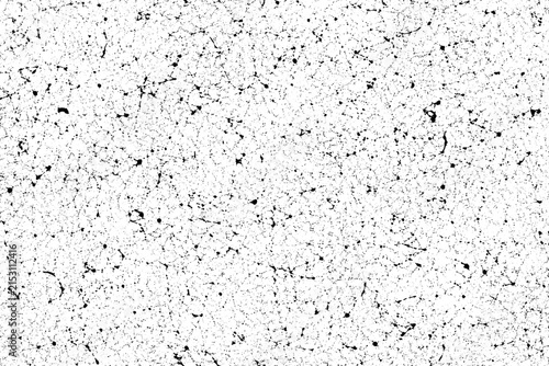 Texture of Cracked White Surface with Black Speckles and Patterns