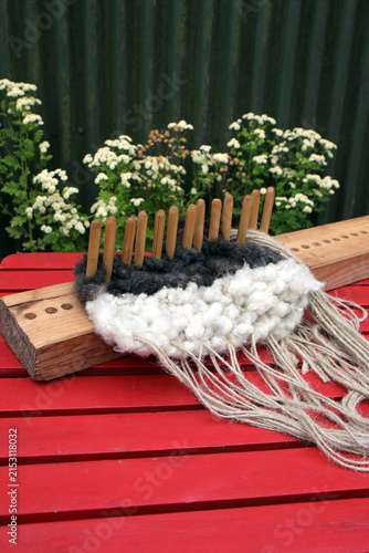 stabweben mit dicker wolle