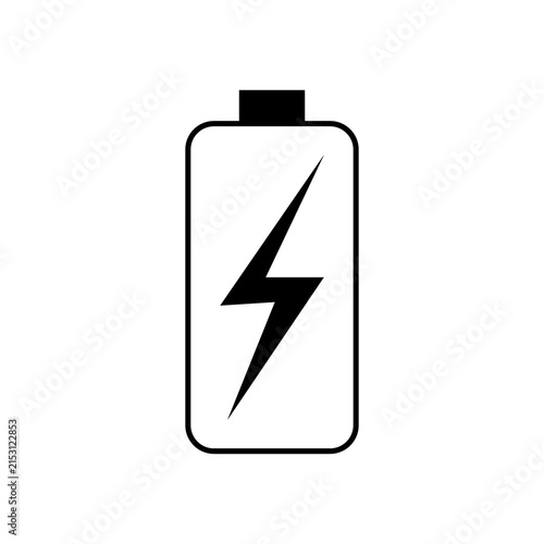 battery charging icon silhouette