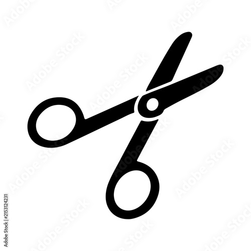 Simple Scissors Cutting Tool Crafting Sewing Stationery Creative Work Vector Graphic