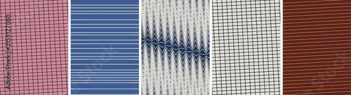 Abstract background with vertical stripes and geometric patterns in various colors