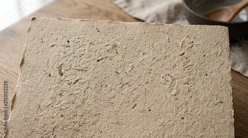Close-up of textured clay slab.