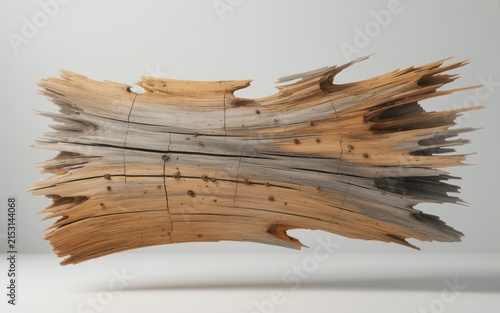 Weathered driftwood timber piece vector