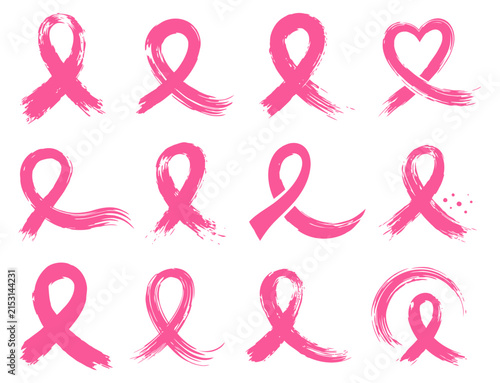 breast cancer ribbon, pink ribbon, awareness ribbon, breast cancer awareness, brush stroke, hand painted, ribbon collection, healthcare, support, advocacy, ribbon, cancer, awareness, pink, collection,