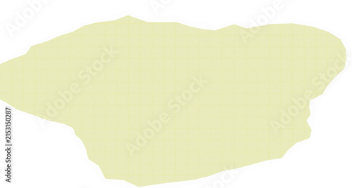 Obraz na plátně This image showcases a single piece of torn off white paper against a stark blac