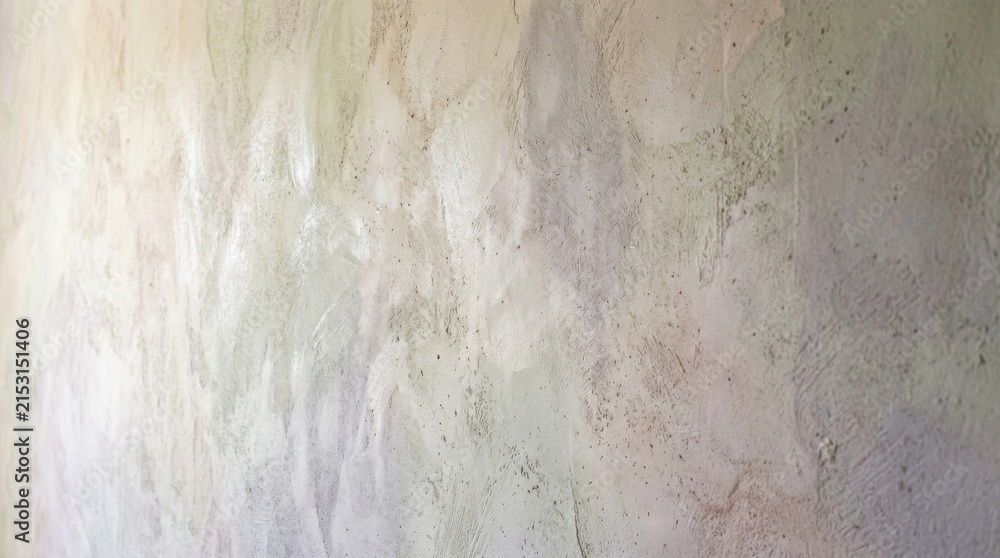 Fototapeta premium Pale Textured Wall Surface with Vertical Streaks and Weathered Finish.
