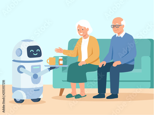 home robot assistant elderly people new technologies helping aged couple retirement assistant innovation interaction family household
