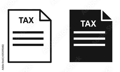 Two tax document icons in different styles