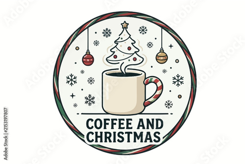 vintage label with a coffee cup