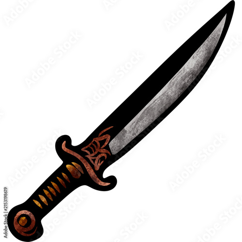 Bild auf Leinwand old hunting knife